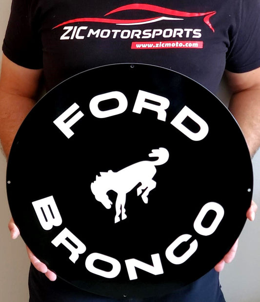 Ford Bronco Round Steel Sign