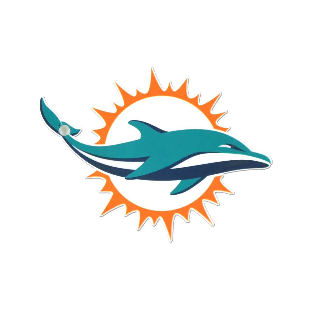 STEEL MIAMI DOLPHINS LOGO – LASER STEEL MAGNETS