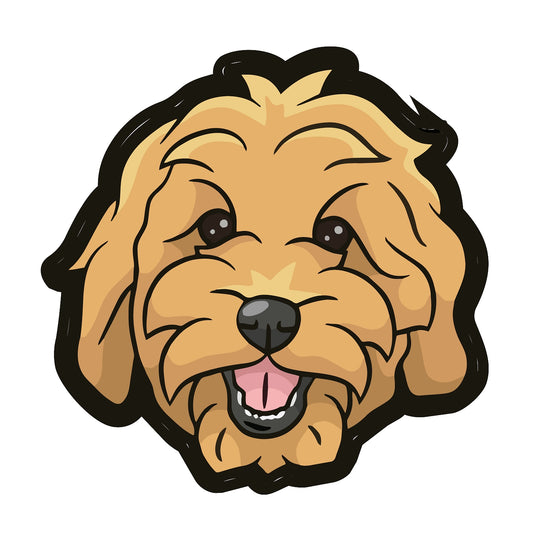 STEEL GOLDENDOODLE MAGNET