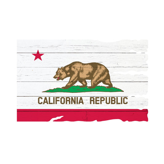 STEEL CALIFORNIA FLAG