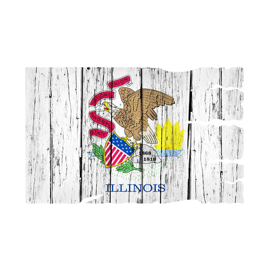 STEEL ILLINOIS FLAG