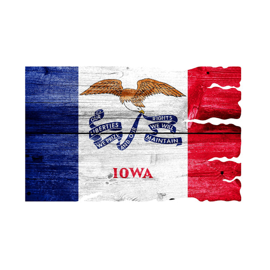 STEEL IOWA FLAG