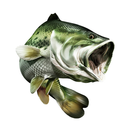 STEEL BASS FISH MAGNET