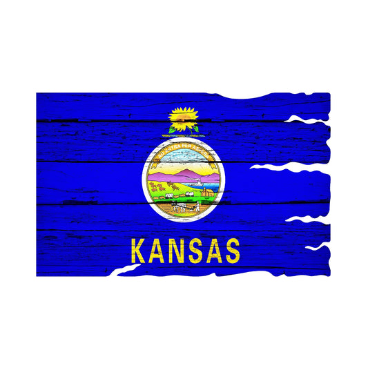 STEEL KANSAS FLAG