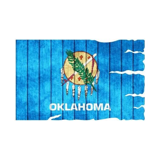 STEEL OKLAHOMA FLAG