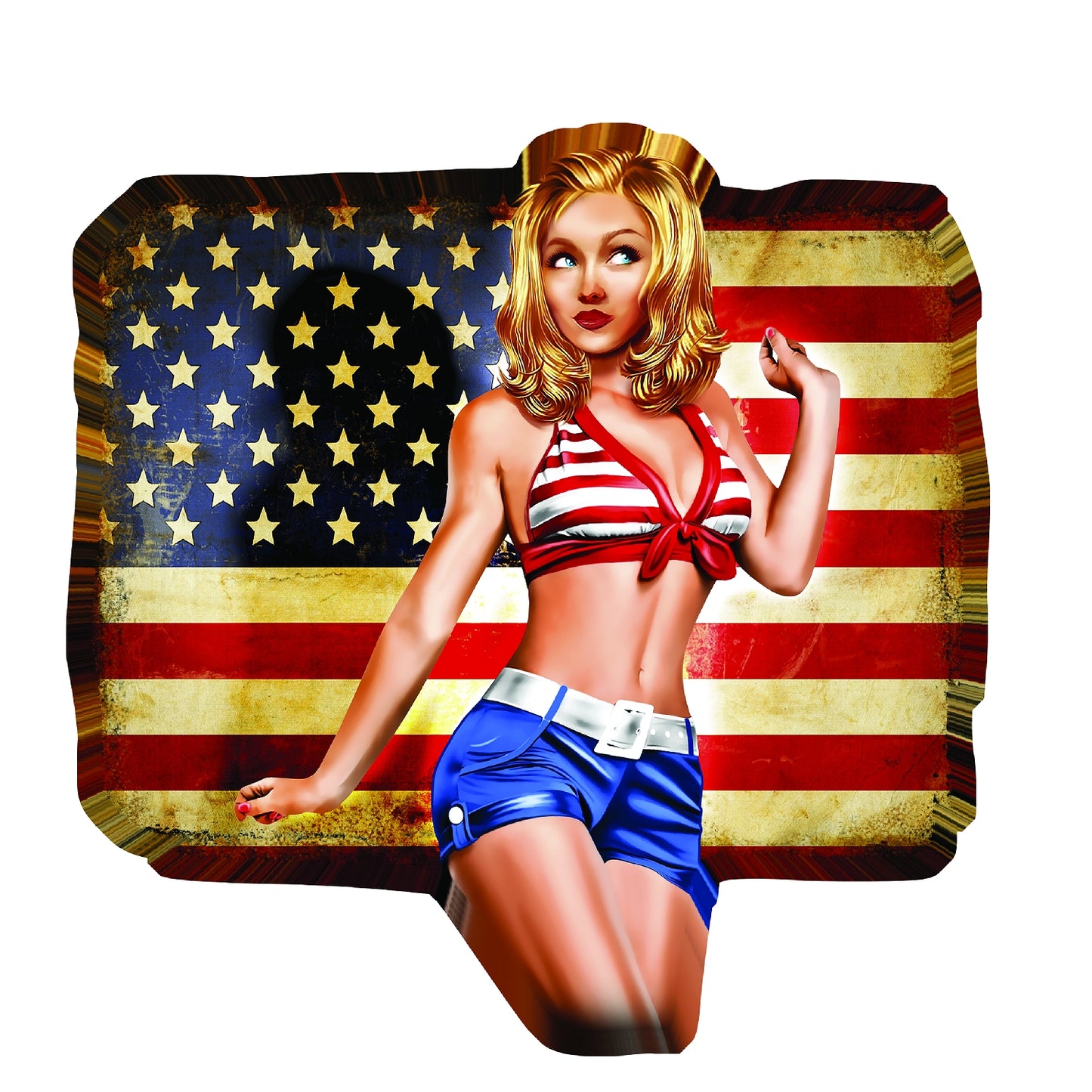 STEEL USA PINUP GIRL