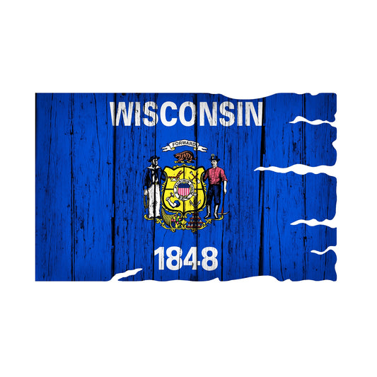 STEEL WISCONSIN FLAG