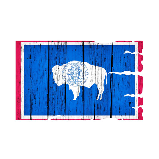 STEEL WYOMING FLAG